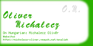 oliver michalecz business card